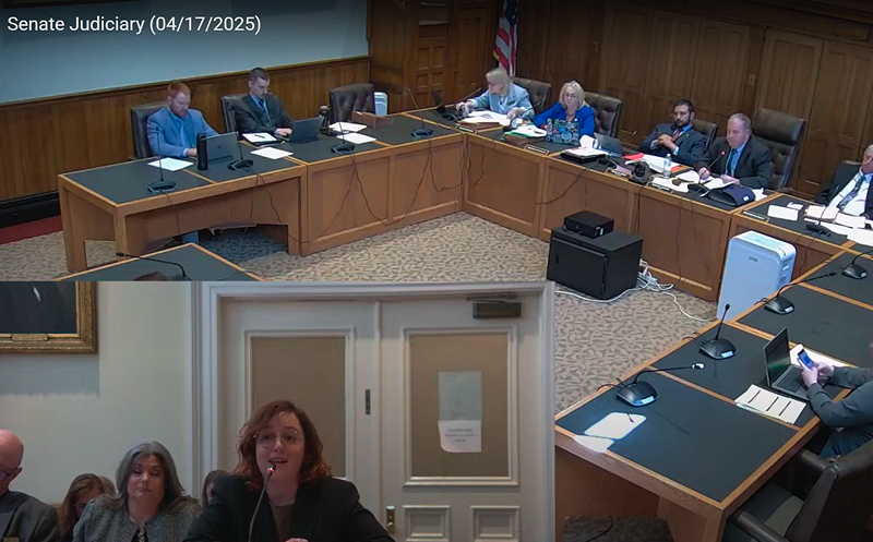Rebecca Cleary testifies before the New Hampshire Senate Judiciary Committee. Rebecca Cleary testifies before the New Hampshire Senate Judiciary Committee.