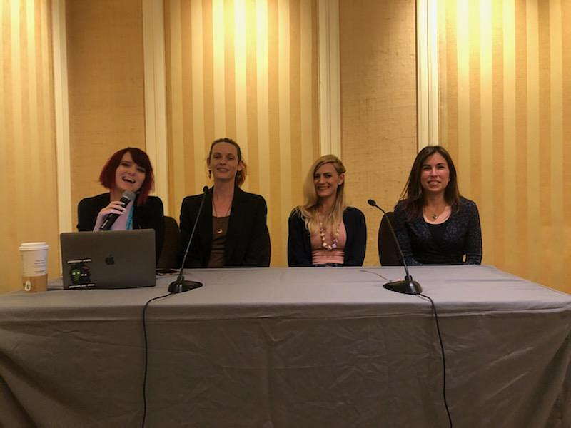 Avens O’Brien, Savannah Sly, Elizabeth Nolan Brown, and Ariela Moscowitz speaking at FreedomFest.