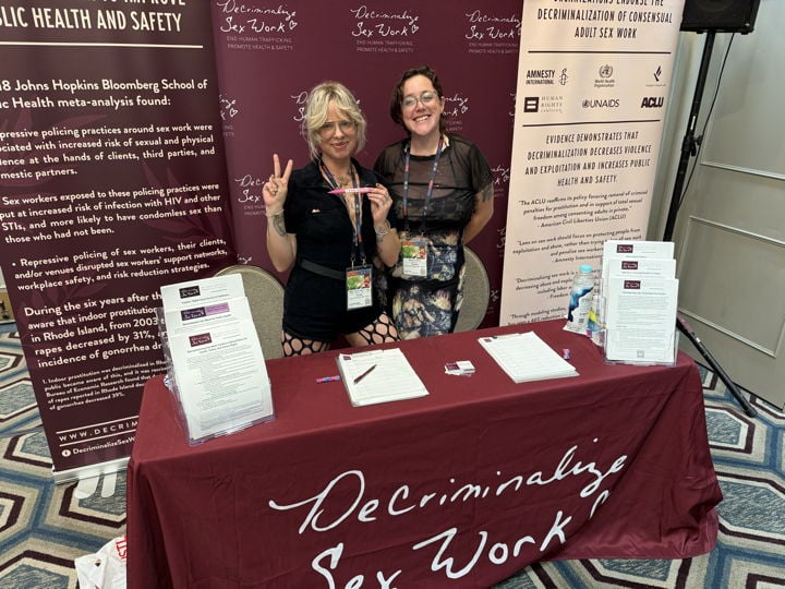 DSW Chief Advocacy Coordinator Henri Bynx and Staff Attorney Becca Cleary at DomCon.