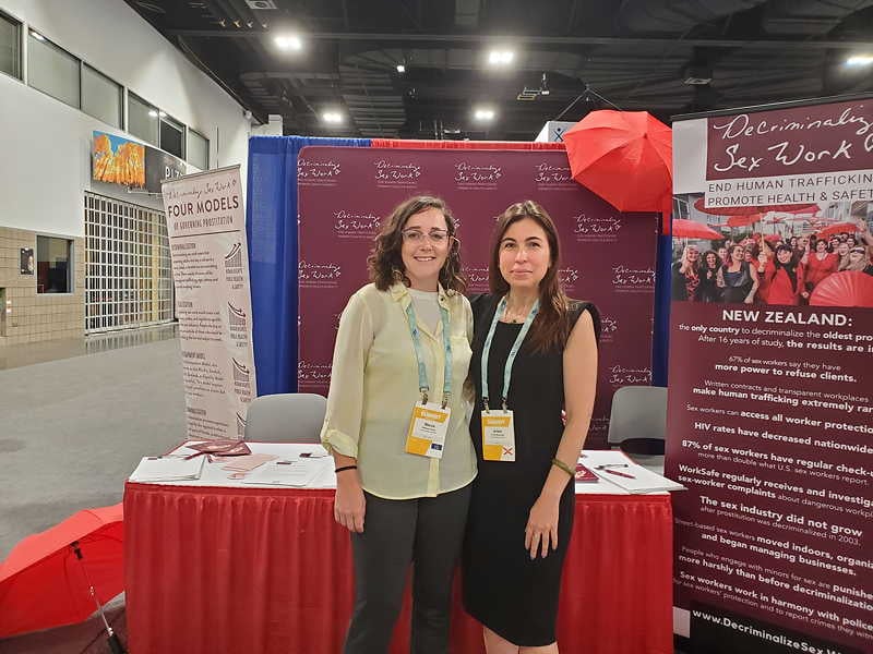 Rebecca Cleary and Ariela Moscowitz at the National Conference of State Legislatures.