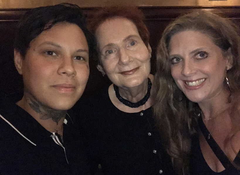 DSW Legal Director Melissa Broudo, DSW consultant Joaquin Remora, and Carol Leigh at a sex workers’ summit in San Francisco in July 2018.
