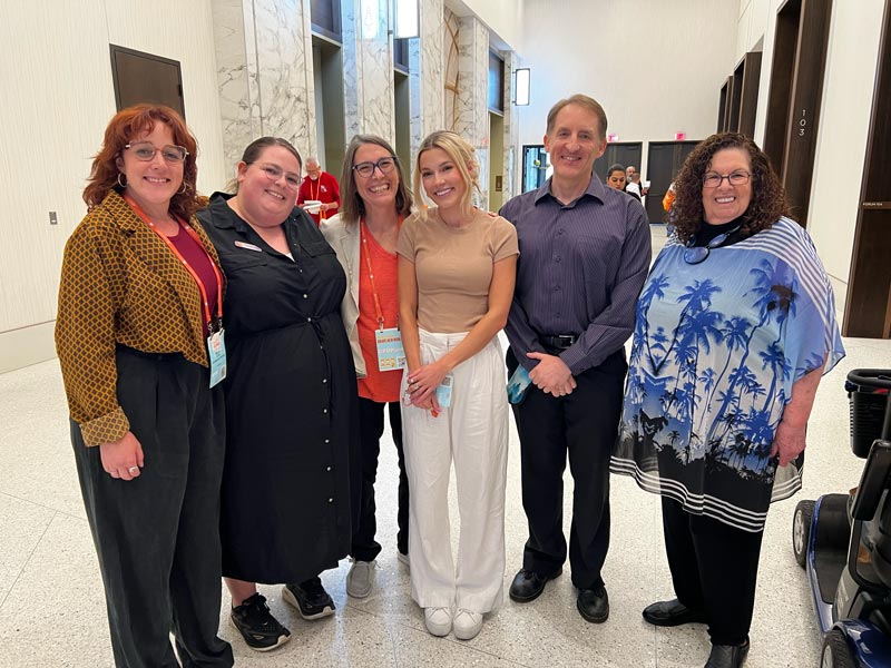 From left to right: DSW Staff Attorney Becca Cleary, Woodhull Freedom Foundation COO Mandy Salley, Dr. Barb Brents, DSW Development Manager Esmé Bengtson, DSW Political Director Rob Kampia, and Woodhull Freedom Foundation CEO Ricci Levy