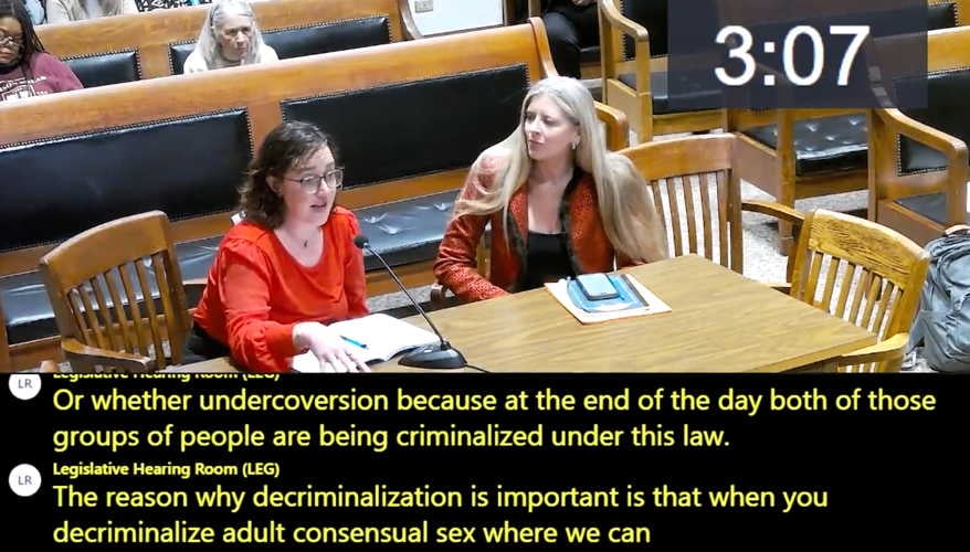 Decriminalize Sex Work Staff Testify at Massachusetts State House