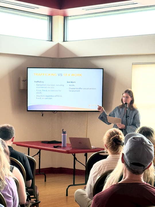 Freedom Network USA Associate Policy Manager Emma Ecker was the featured speaker for the event.