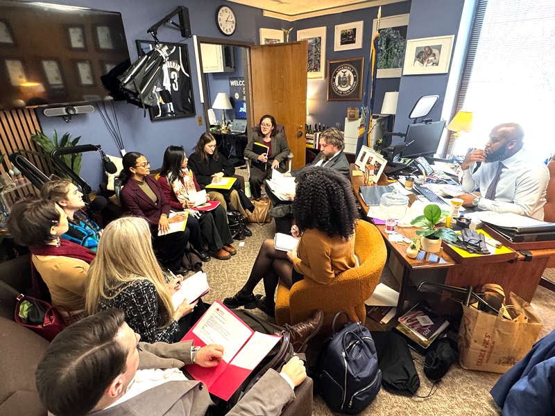 A.S.H advocates discuss legislative goals with Albany legislators.