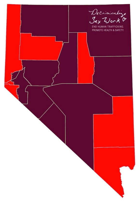 Where is prostitution legal in Nevada?
