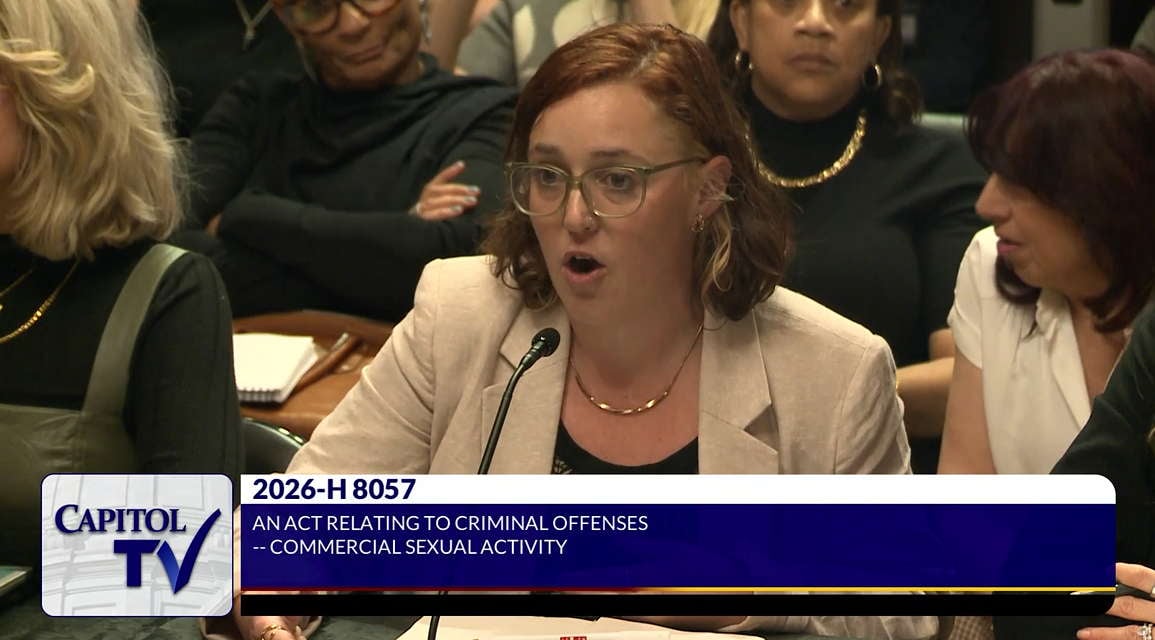 DSW Staff Attorney Becca Cleary testifies in front of the Rhode Island House Judiciary Committee.