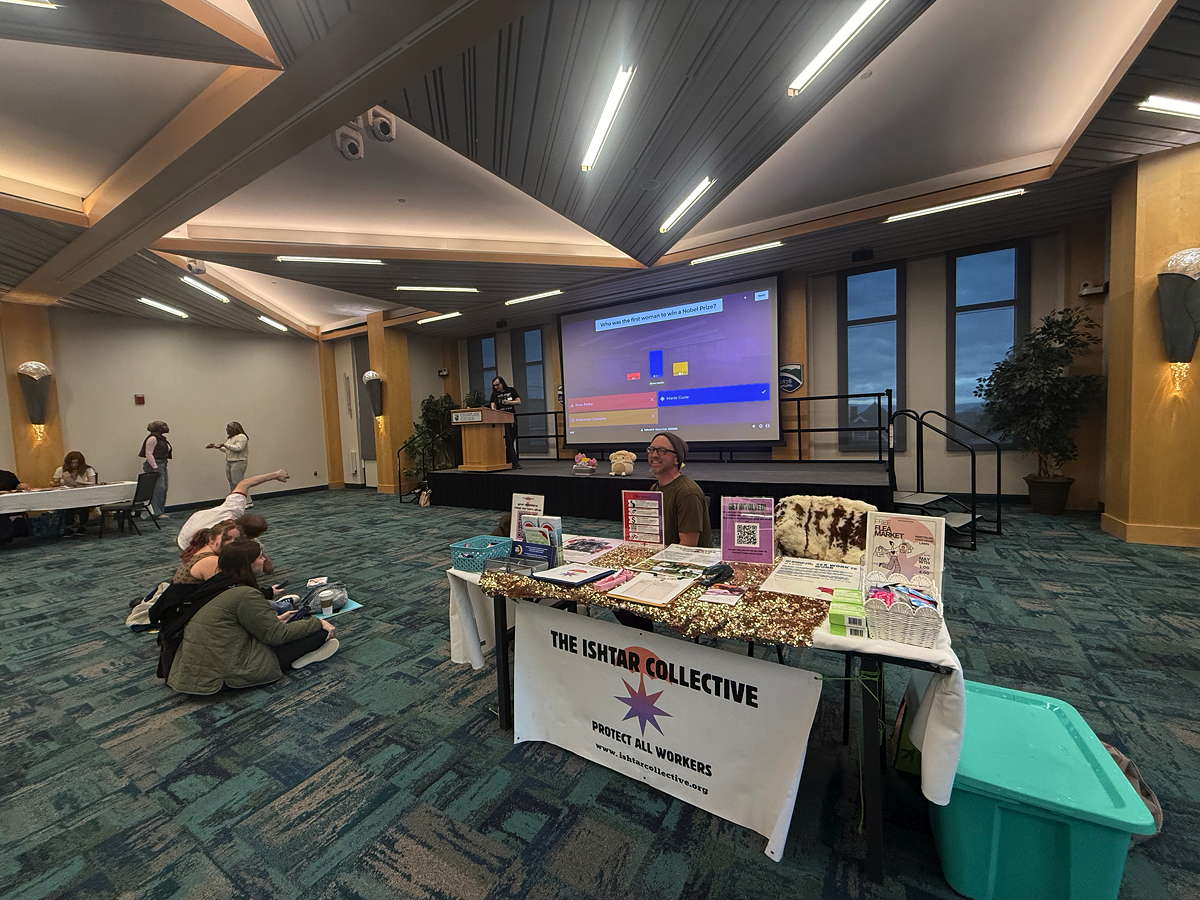 The Ishtar Collective tables at Femme Fest in Vermont.