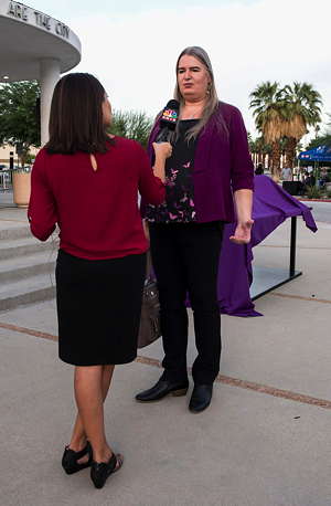 Smith is interviewed at the 20-year anniversary celebration of TDOR in 2017. (Vogue, 2019)