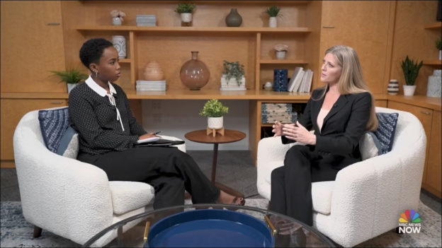 NBC New Correspondent Zinhle Essamuah and DSW’s Melissa Broudo on Meet the Press.